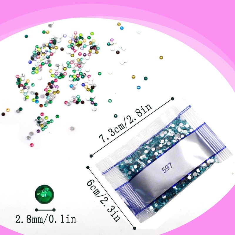 THUTEP 10000 Pieces Shiny 5D Diamond Art Painting Beads, Single Color Code:597, Rhinestones Accessories for Crafting, Round Beads Art Replacement for DIY Craft Diamond Art Painting Accessories (597) - Image 3